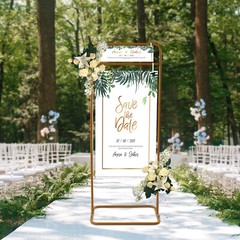 Gold Wedding Rectangle Easel Rack Sign Poster Stand Metal Display Stand 150CM