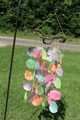 Beach Wedding Pastel Colors Hanging Seashell Decor, 35″ + G-51