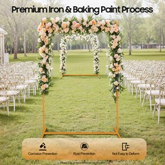 6.6ft Modern Wedding Arch Frame Balloon Flower Plant Backdrop Stand Party Decor