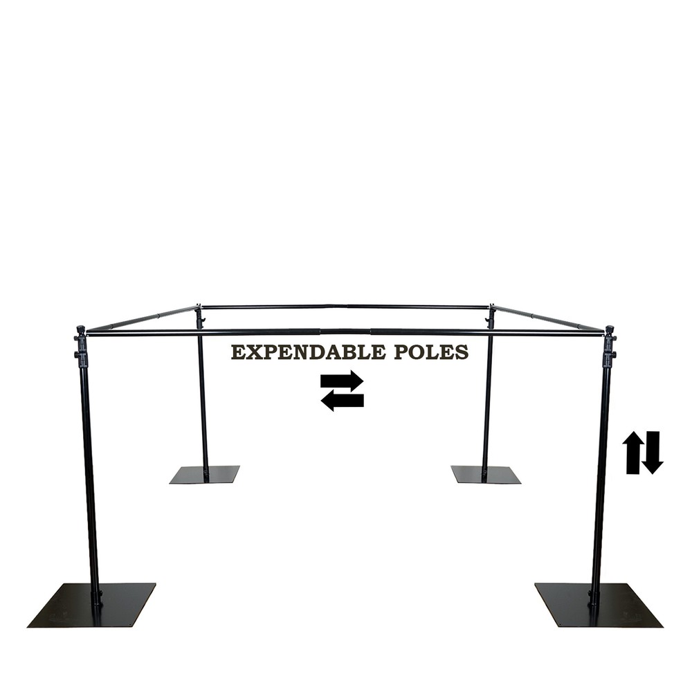 10 ft x 10 ft Adjustable Wedding Canopy Chuppah Mandap Hardware Kit