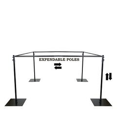 10 ft x 10 ft Adjustable Wedding Canopy Chuppah Mandap Hardware Kit