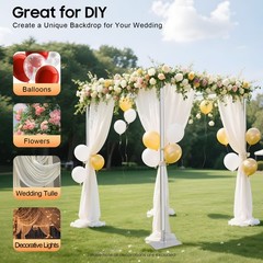 Adjustable 4 Post Hardware Kit Outdoor Wedding Party Stand Backdrop Stand Kit