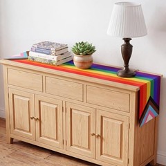Rainbow Table Runner, 13″ x 72″ Pride Month Table Runner Rainbow Tablecloth
