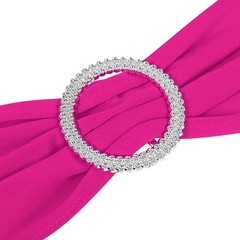 50pcs Fuchsia Spandex Chair Sashes with Buckle Slider for Wedding, Party Deco…