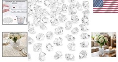 Fake Ice 150pcs Acrylic Diamond Rock Vase Fillers Wedding Party Table Decor