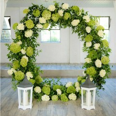 200CM/240CM White Round Hoop Arch Backdrop Stand Flower Display Wedding Birthday