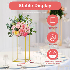 23.6in 10Pcs Tall Gold Metal Flower Stand for Wedding Table Centerpieces Decor