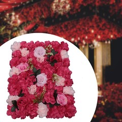 12X Flower Wall Panel Artificial Floral Wall Backdrop Photo Venue Wedding Decor