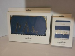 Wedding Decorations Chair Signs Navy Mr. & Mrs. and 24 Table Numbers Set of 2