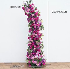 Full Floral Arrangement Arch with Flowers and Gold Stand (Branches not included)