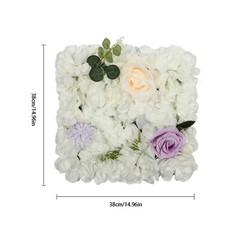 12pcs 3D Flower Wall Panel Artificial Flower Wall Background Silk Rose Wedding