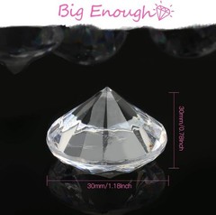 Gorgeous 30mm Crystal Acrylic Diamonds, Perfect for Bridal Showers & Weddings