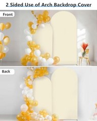 Arch Backdrop Cover 7.2 ft, 6ft, Wedding Arch Covers 7.2 ft, 6 ft Beige