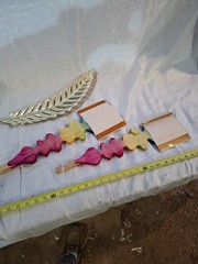 Lot Of 2 80s Denmark PINWHEEL FAN PAPER LARGE 3′ PARTY DECOR Mardi Gras 36″
