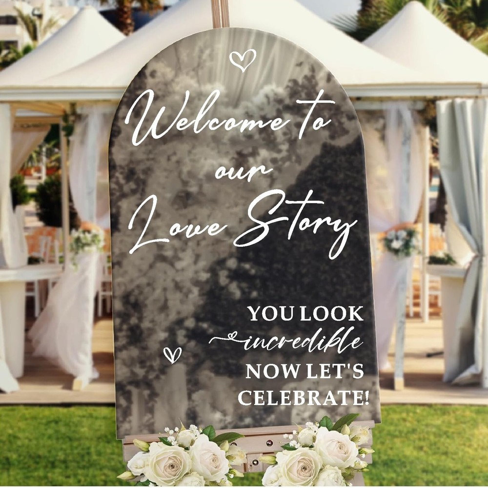 Wedding Welcome Signs Wedding Stickers Welcome to Our Love Story Sign Decals …