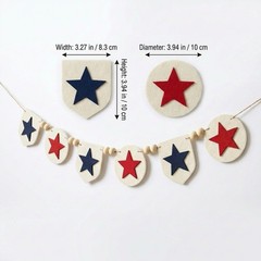 Felt Festive Banner for National Celebration Day Decorations Red 10 10cm