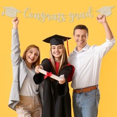 Graduation Banner – 9 ft Pre-Strung Congrats Grad Banner, Graduation Party De…