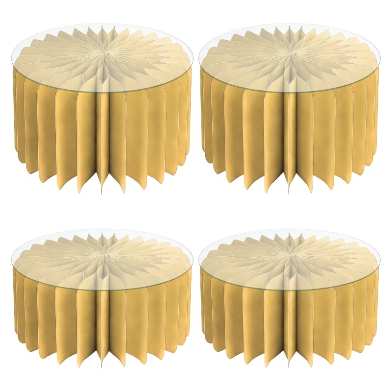 Pack of 4 Foldable Dessert Stands User Friendly Paper Multiple Tiers Display for