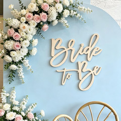 Wooden Bride to Be Sign for Bridal Shower, Bachelorette, Engagement Wedding Part