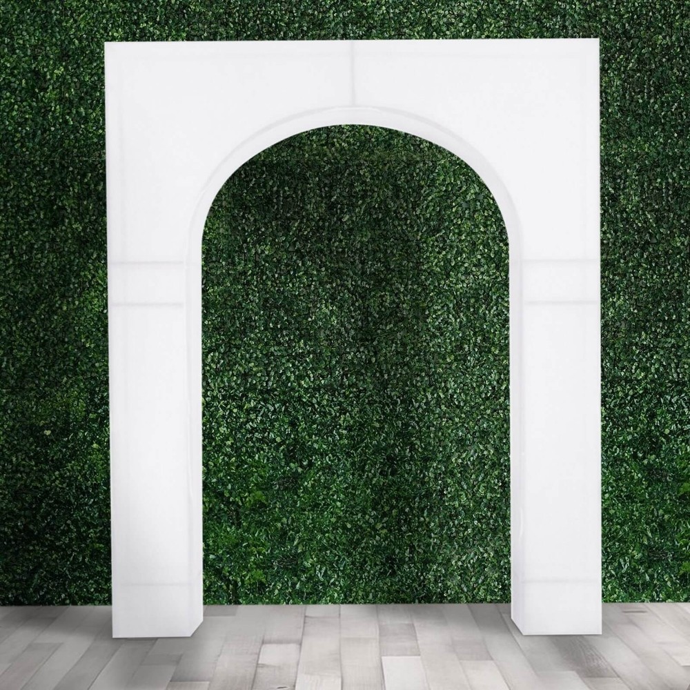 7 ft WHITE Spandex Wedding Arch Cover for Arc de Triomphe Stand