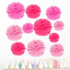 12 PCS Tissue Flowers Decorations Paper Pompoms Balls Floral Decorative