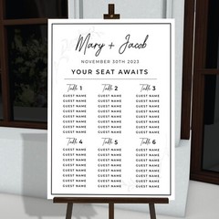 Wedding Seating Chart, Personalized Wedding Welcome Sign, Party Decorations