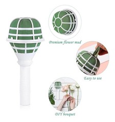 Bridal Flower Bouquet Holder 5 Pieces Wedding Foam Floral Handle Bouquet Hold…