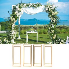4 PCs Gold Wedding Flower Stand Simple Structure Wedding Flower Stand For Home