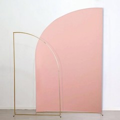 8×5 feet Matte Fitted Spandex Half Moon Wedding Arch Backdrop STAND COVER Party
