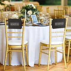 Reusable Black & White Reserved Signs for Weddings – Pack of 12 Durable Markers