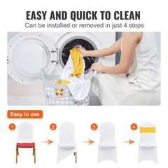 VEVOR 30PCS Stretch Spandex Folding Chair Cover Wedding Party Dining with Sashes