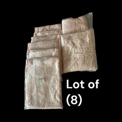 Lot of 8 Light Pink Crinkle Polyester Tablecloths 60”x144” Party Event Decor
