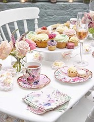 Talking Tables BG-CNAPKIN Blossom Tea Party Floral Napkins, Pack of 20, 25 x