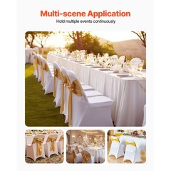 Uimoso 12PCS White Spandex Chair Covers for Weddings, Parties, and Dining Events