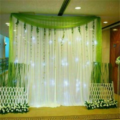 6/10/20 ft Adjustable Wedding Backdrop Stand Background Curtain Pipe Stage White