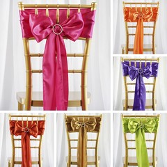 75 Satin CHAIR SASHES Ties Bows Wedding Party Catering Reception Decorations