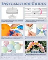 6IN1 Balloon Arch Stand Kit Adjustable Balloon Column Stand with Base, 10.8ft