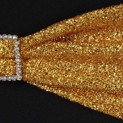 10 Gold Glittered Spandex CHAIR SASHES Wedding Party Reception Decorations SALE