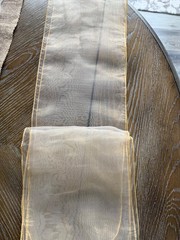 wedding chair sashes champagne