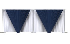 DOUBLE CROSSBAR ADJUSTABLE QUICK BACKDROP KIT 10 FT x 10 – 20 FT WITHOUT DRAPE