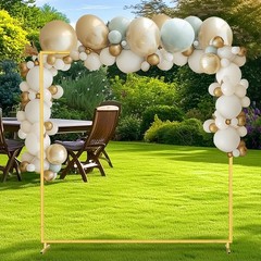 6.6×6.6FT Square Backdrop Stand Wedding Balloon Arch Stand Garden Arbor Frame