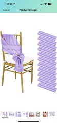 27 Satin Chair Sashes Banquet Chair Cover Bows Wedding Party Kitchen lavender
