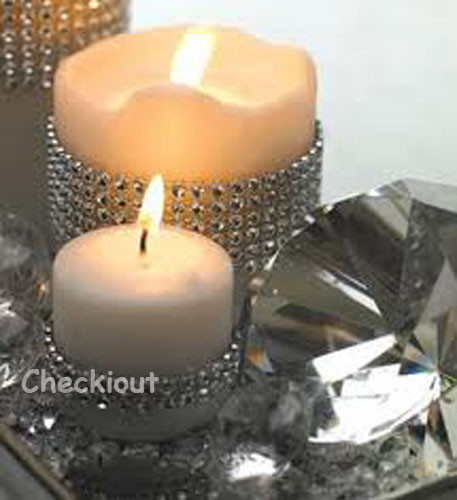 4.5″ x 5 Yard Wedding Decoration Supplies Rhinestone Diamond Wraps Ribbon Mesh