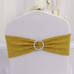 5 GOLD Spandex Chiavari Chair Cushion Covers Wedding Reception Party