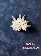 Clear Crystal Bead Leaves Spray With Wire Trim Bridal Bouquets A9810