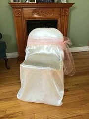 Polyester Folding Wedding Chair Covers 25 50 75 100 Bulk Black White Ivory