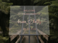 Acrylic 3D Welcome Wedding Horizontal Signage – Style 2