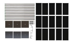 QUICK BACKDROP KIT 12 FT x 24 FT- 60 FT WIDE PIPE WITH DRAPE (BLACK DRAPE)