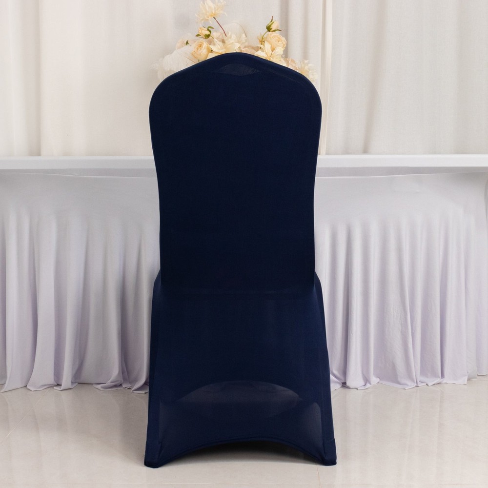 NAVY BLUE PREMIUM Spandex CHAIR COVERS Wedding Party Reception Decorations SALE