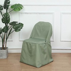 10 Eucalyptus Sage Green Polyester FOLDING CHAIR COVERS Wedding Banquet